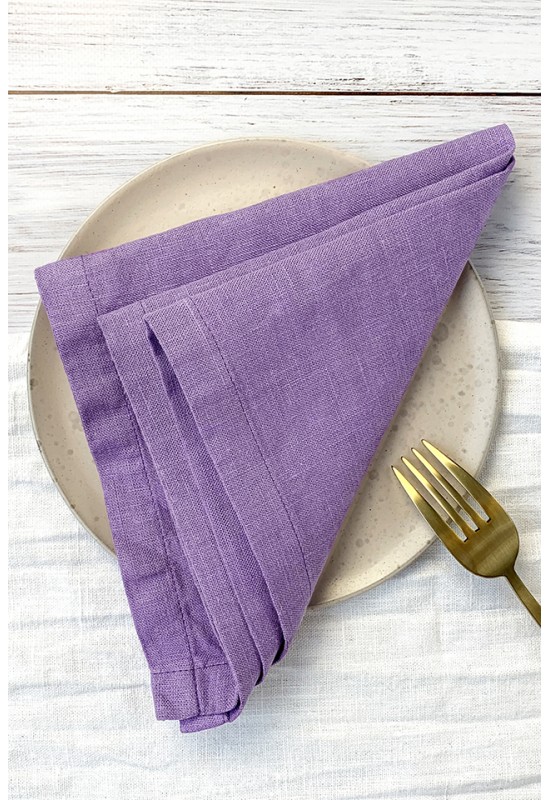 Lavender - Purple Linen Cloth Napkins