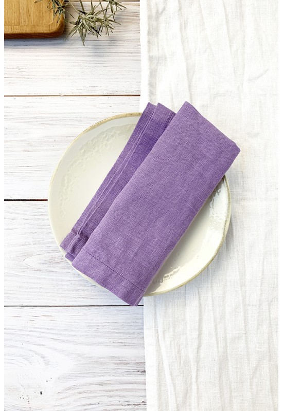 Lavender - Purple Linen Cloth Linen napkins