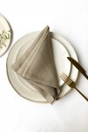 Sand Beige Linen Cloth Napkins 