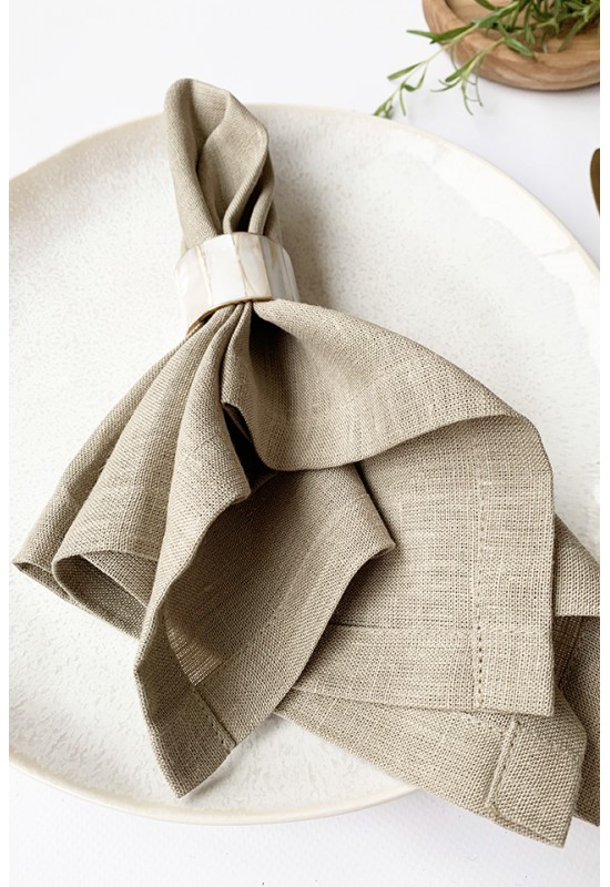 Sand Beige Linen Cloth Linen napkins 