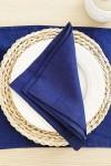 Royal indigo blue linen napkins wedding dinner