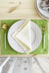 Chartreuse Light Green Linen Cloth Table Placemats