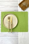 Chartreuse Light Green Linen Cloth Table Placemats