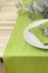 Chartreuse Light Green Linen Table Runner