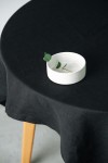 Black Linen Tablecloth