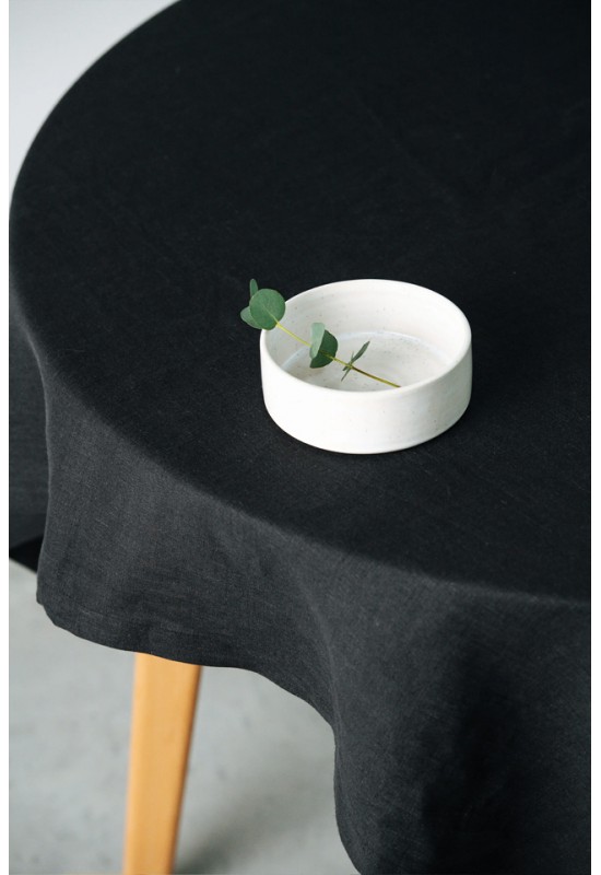 Black Linen Tablecloth