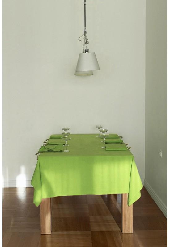Linen tablecloth Chartreuse green