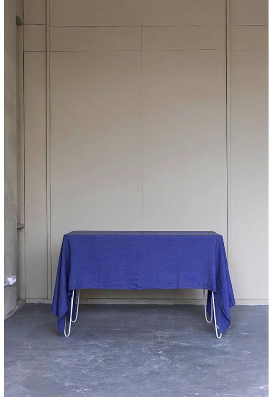 Linen tablecloth in Indigo blue