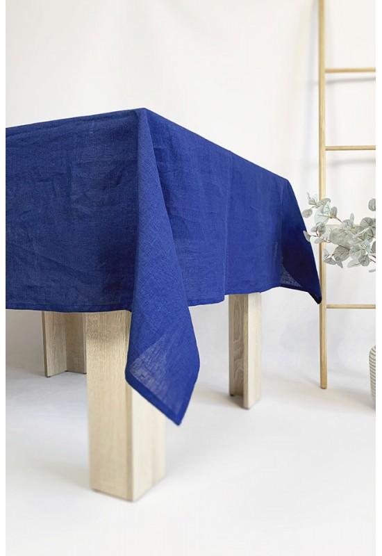 Indigo - Royal Blue Linen Tablecloth