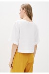 Linen top for women Loose crop blouse with sleeves