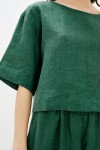 Linen top for women Loose crop blouse with sleeves