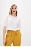 Linen top for women Loose crop blouse with sleeves