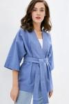Linen kimono Wrap jacket women Oversize short robe
