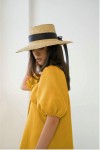 Linen dress with puffy sleeves Women loose tunic 