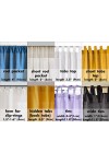 Color Block Linen Curtain Panels