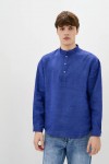 Half button linen shirt for men Band collar shirt