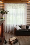 Linen Curtain Panels with Ruffles 