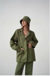 Linen loose jacket women 