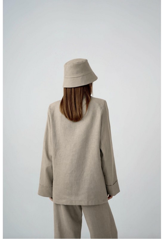 Linen loose jacket women 