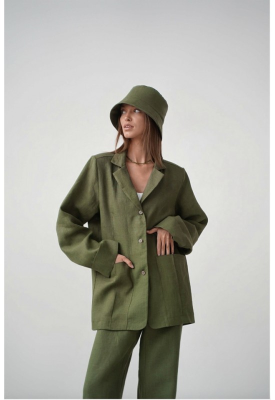 Linen loose jacket women 