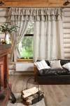 Cafe Linen Curtains with Ruffles 