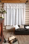 Cafe Linen Curtains with Ruffles 