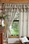 Cafe Linen Curtains with Ruffles 