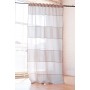 Linen curtain panel Color block