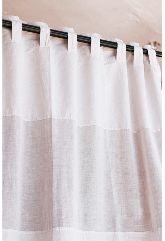 Linen Curtains Color Block - All Sizes,Colors