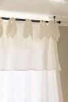 Tie Top Drop Cloth Linen Curtain Panel