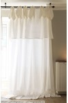 Tie Top Drop Cloth Linen Curtain Panel