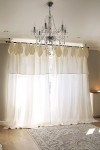 Tie Top Drop Cloth Linen Curtain Panel