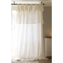 Drop cloth linen curtain panel | Tie top