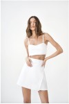 Linen crop top with spaghetti straps