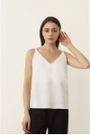 Sleeveless linen strap top in various colors