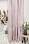 Linen Curtain Panels with Ruffles 