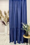 Linen Curtain Panels with Ruffles 