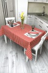 Red & White Buffalo Check Tablecloth 