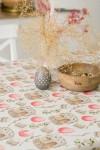 Waterproof Cotton Tablecloth with Easter Prints 