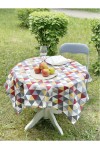 Triangle Printed Waterproof Cotton Tablecloth 