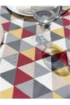 Triangle Printed Waterproof Cotton Tablecloth 