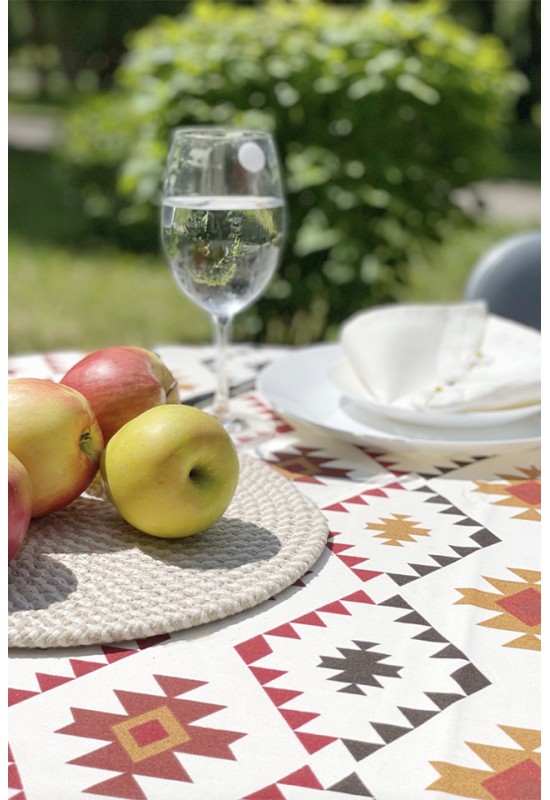 Waterproof Cotton Tablecloth | Tribal Aztec 