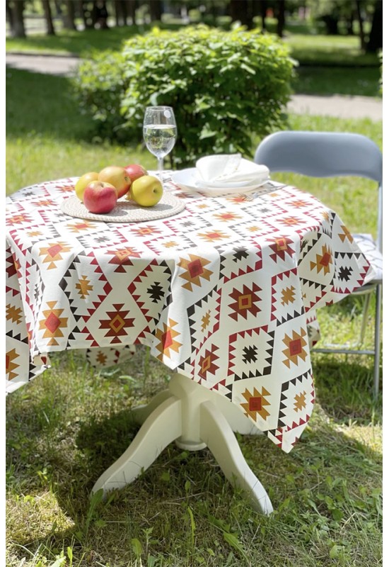 Waterproof Cotton Tablecloth | Tribal Aztec 