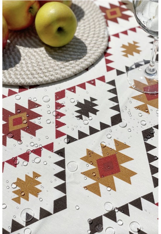 Waterproof Cotton Tablecloth | Tribal Aztec 