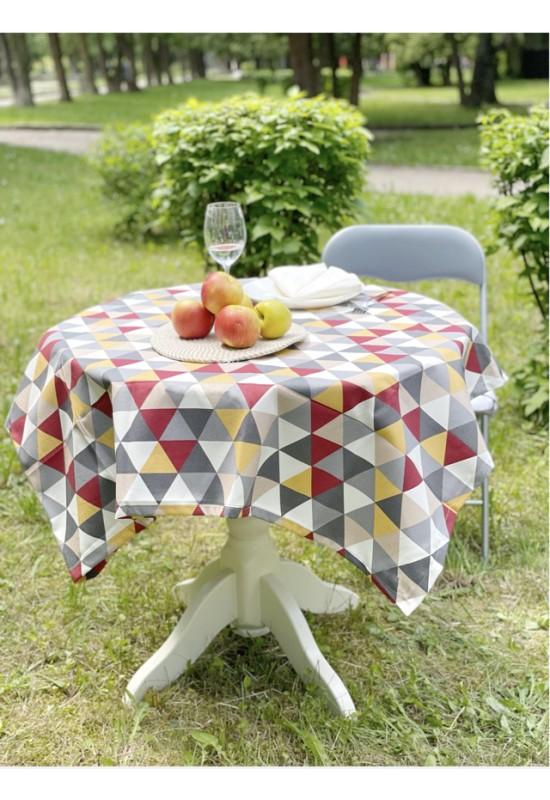 Triangle Printed Waterproof Cotton Tablecloth 