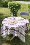 Waterproof Cotton Tablecloth | Zigzag Printed 