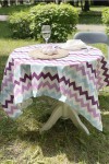 Waterproof Cotton Tablecloth | Zigzag Printed 