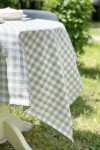 Waterproof Tablecloth | Gray, White Check