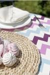 Waterproof Cotton Tablecloth | Zigzag Printed 