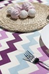 Waterproof Cotton Tablecloth | Zigzag Printed 